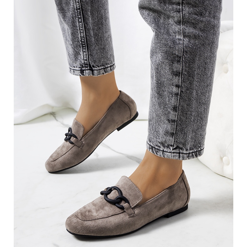 Chaussures en cuir gris de Dante 1