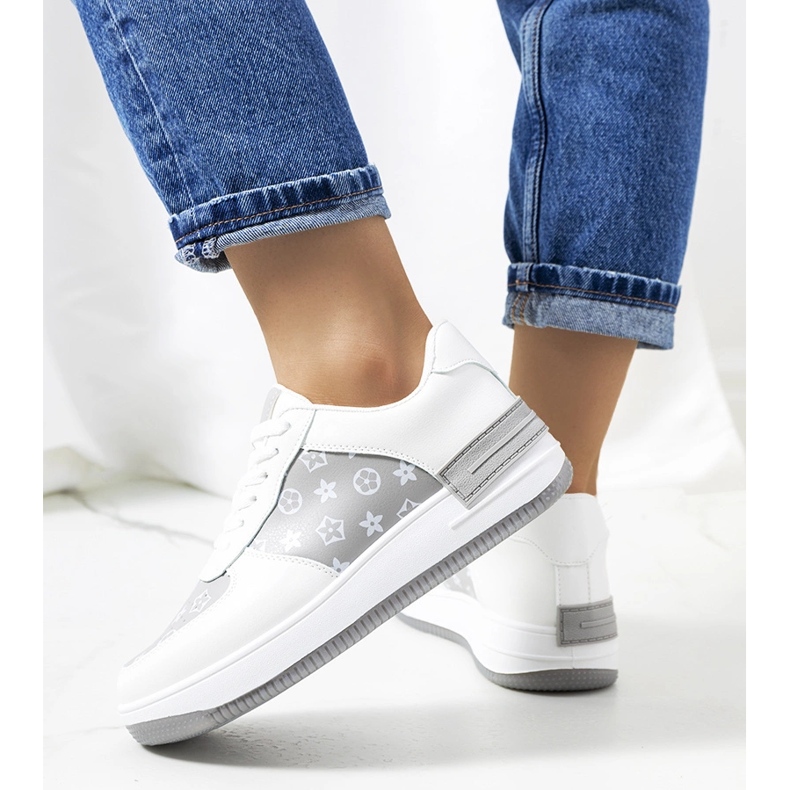 Baskets femme Djenna blanches et grises 1 Baskets femme Djenna blanches et grises 1