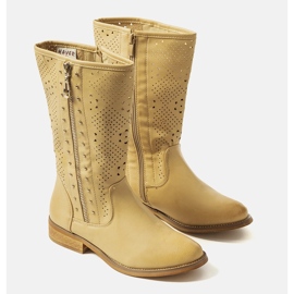 Bottes enfant Zaina beiges 1 Bottes enfant Zaina beiges 1