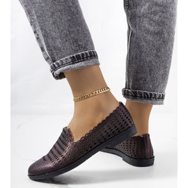 Mocassins pour femme ajourés Naja marron brun 1