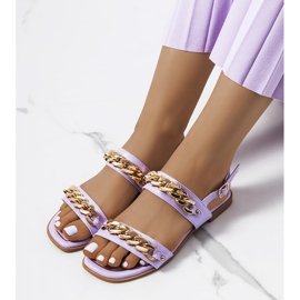 Sandales violettes avec chaînes de Withers 1