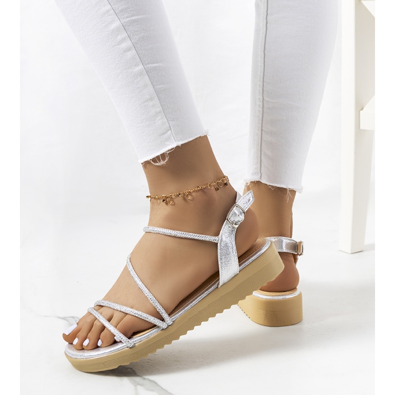 Sandales argent femme Kul. 1