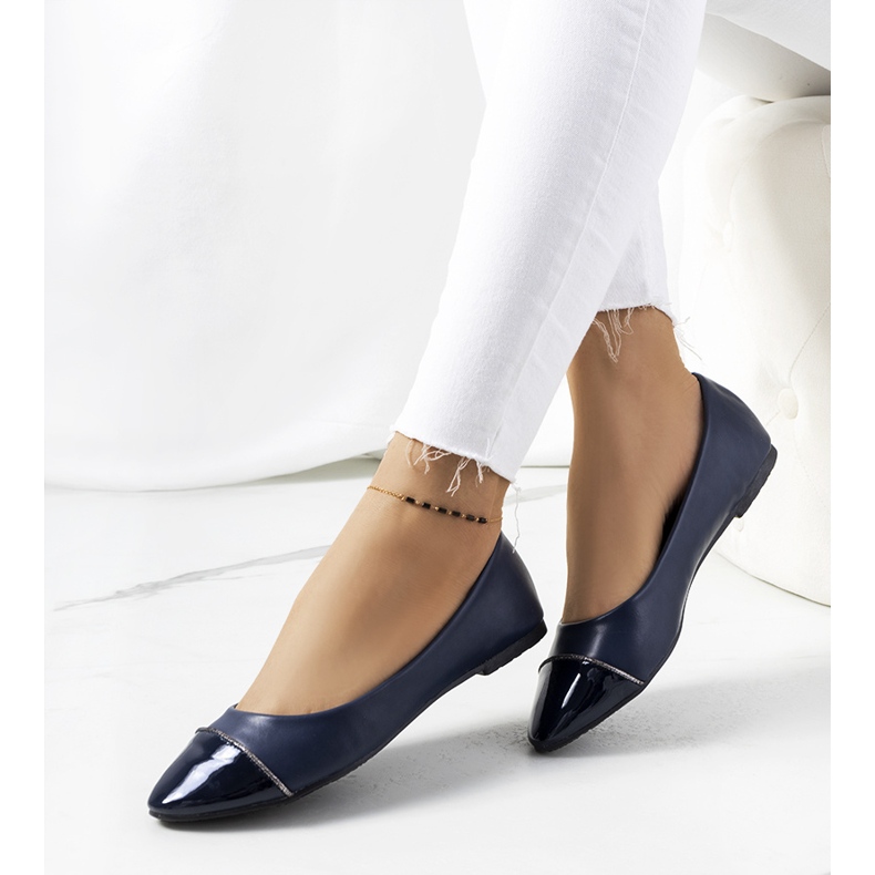 Ballerines femme Varvio bleu marine 1