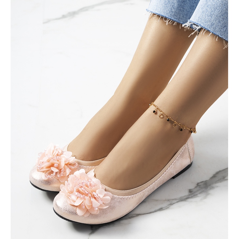 Ballerines métallisées rose Duff 1