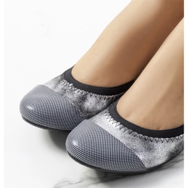 Ballerines argentées à pois Marlin 1