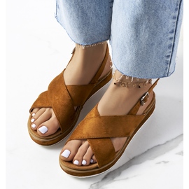 Sandales en daim marron Savage brun 1