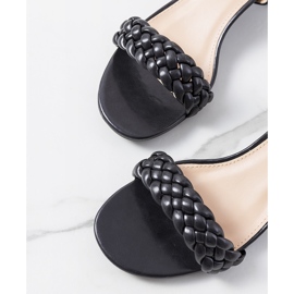 Sandales noires sur le poteau Margo le noir 1