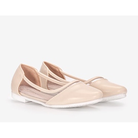 BM Ballerines enfant Juva beiges semi-transparentes 1