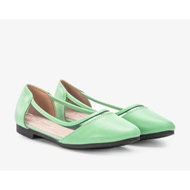 Ballerines Juva vertes semi-transparentes 1