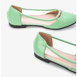 Ballerines Juva vertes semi-transparentes 2