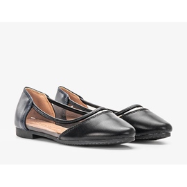 Ballerines Juva noires semi-transparentes le noir 1