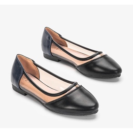 Ballerines Juva noires semi-transparentes le noir 2