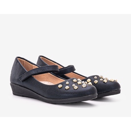 Ballerines enfant bleu marine avec perles Silva 2