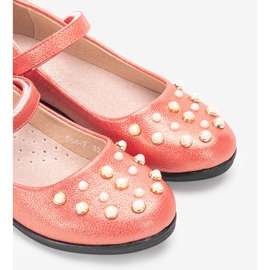 Ballerines enfant rouges avec perles Silva 3
