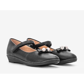 Ballerines noires à semelles compensées de Correia le noir 1