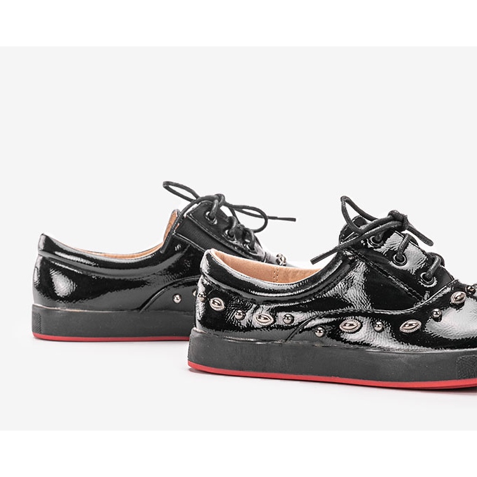 Baskets laquées noires Fatna pour enfant 1
