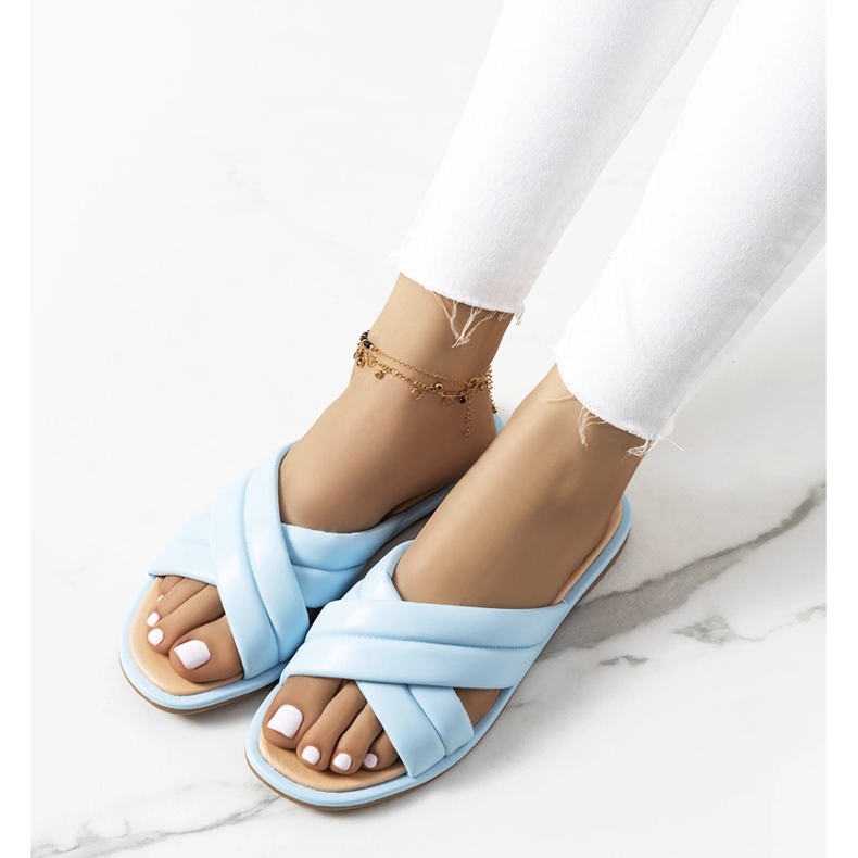 Chaussons Thines femme bleus 1 Chaussons Thines femme bleus 1