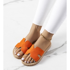 Chaussons Nadja femme orange 1