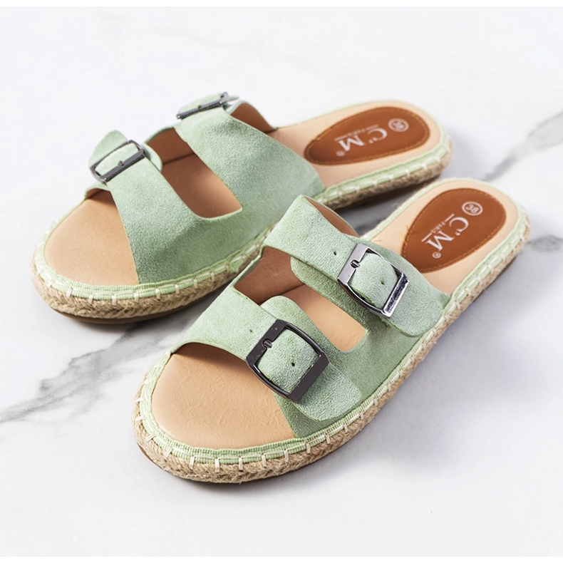 Chaussons Finnan femme vert 1