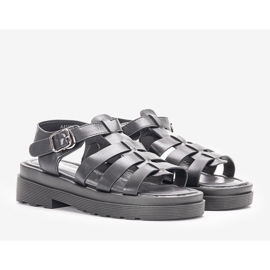 Sandales noires pour femmes Bradam's le noir 1