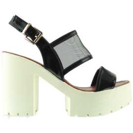 Sandales à semelles hautes LX03 Noir 1