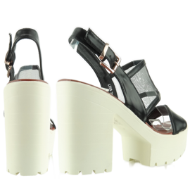 Sandales à semelles hautes LX03 Noir 2