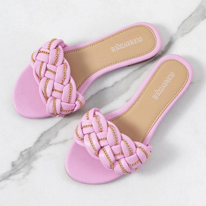 Élégantes pantoufles roses Correra 1 Élégantes pantoufles roses Correra 1