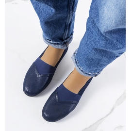 BM Baskets Boirs en cuir bleu marine 1