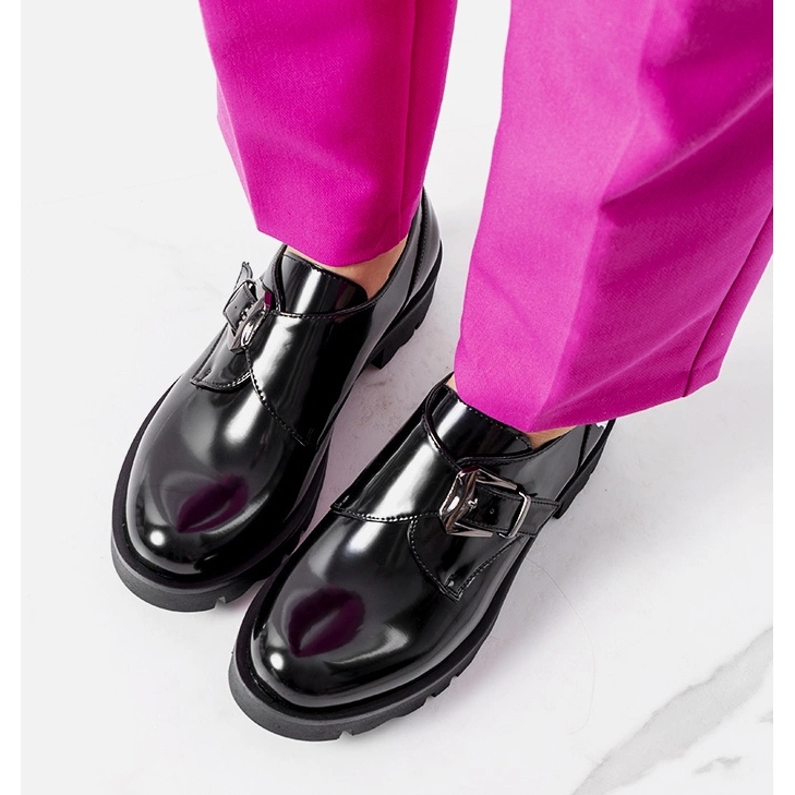 Chaussures à lentilles noires le noir 1