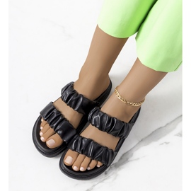 PA1 Pantoufles noires pour femmes de Buzaco le noir 2