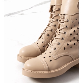 Bottines ajourées beiges Finlay 1