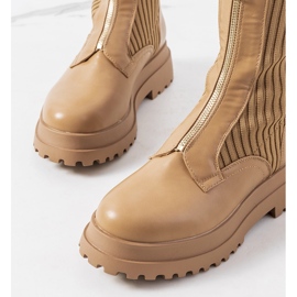 Bottes marron avec une tige de chaussette de Lewin brun 1