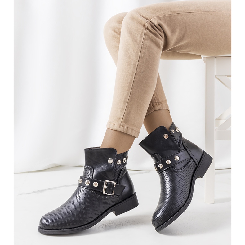 PA1 Bottines Punchs noires le noir 2