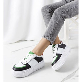 Baskets Mandib femme noires blanche 1