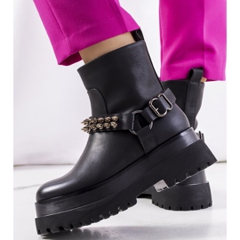 Boots noires à clous Aneta le noir 1