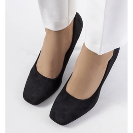 Escarpins noirs sur talon aiguille Coxi le noir 1