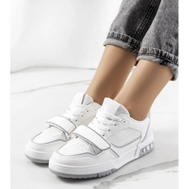 Baskets grises Kadie femme blanche 1