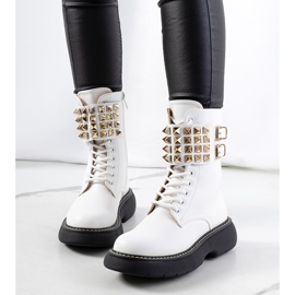 Bottines blanches à clous Lacer 1