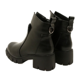 M. DASZYŃSKI Bottines en cuir avec fond plus épais Noir Mońco le noir 4