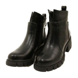 M. DASZYŃSKI Bottines en cuir avec fond plus épais Noir Mońco le noir 3