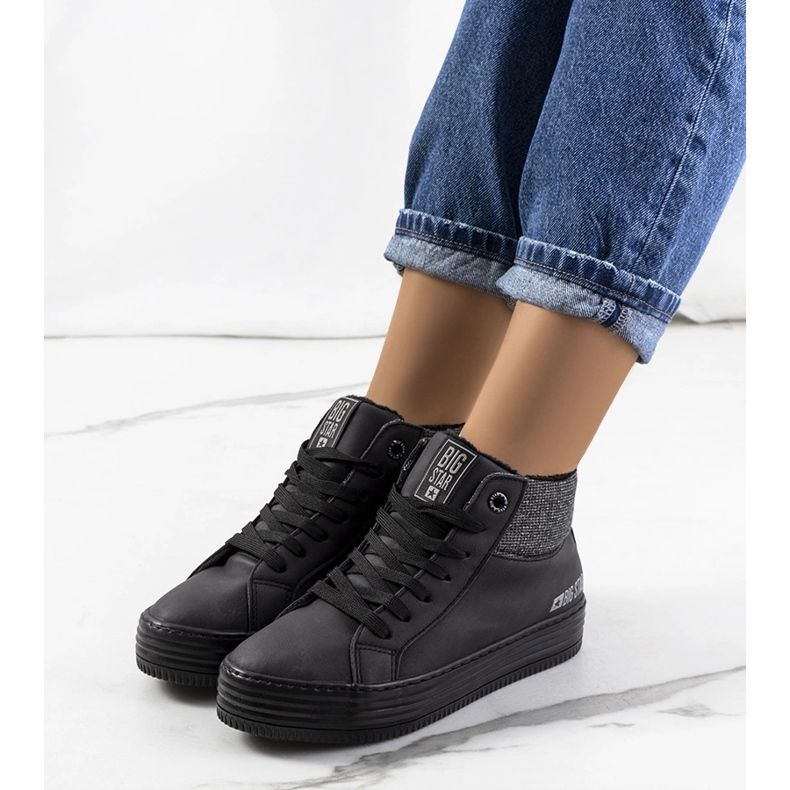 Baskets chaudes sur le coin Big Star II274147 le noir 1