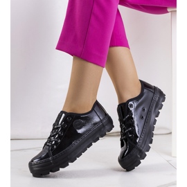 Baskets laquées noires Big Star KK274044 le noir 1