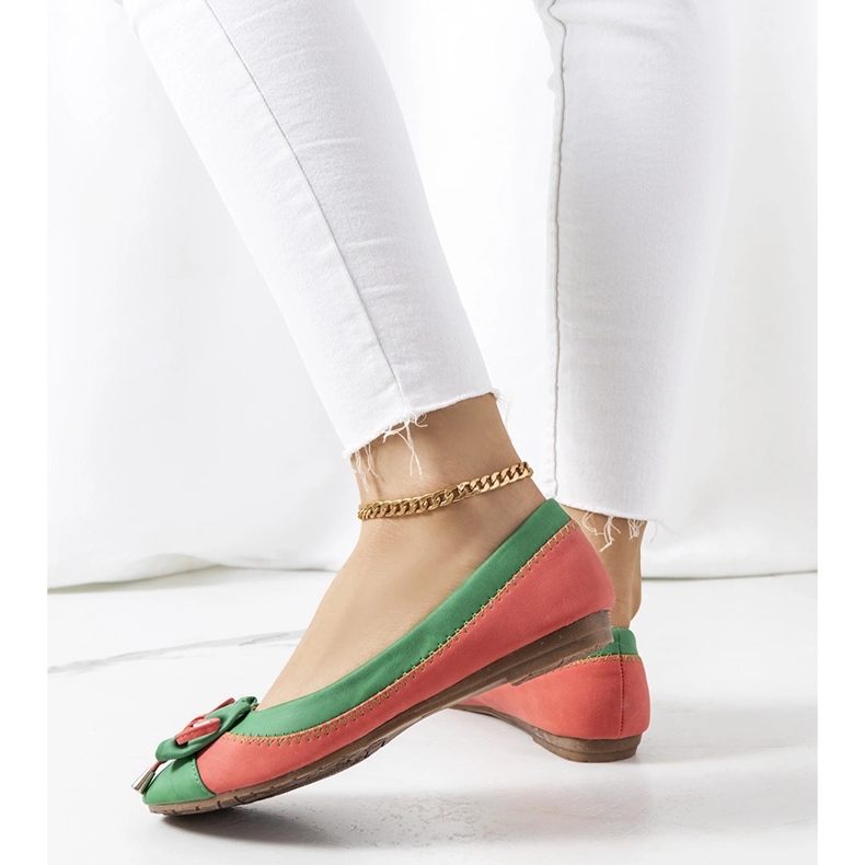 Ballerines vertes à nœud Eske 1