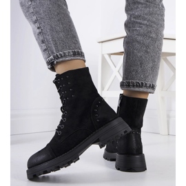 Bottines en daim écologique noir Polperro le noir 2