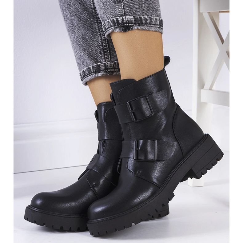 Bottes en éco-cuir Leurbost noir le noir 1