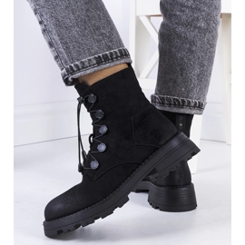 Bottines Cesterfield en éco-daim noir le noir 2