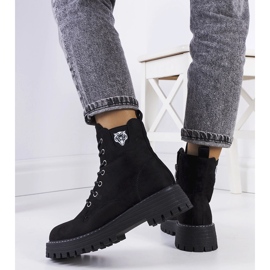 Bottes Uzeir en éco-daim noir le noir 2