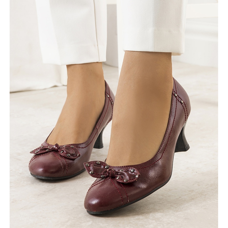 Escarpins rouges à nœud Repina 1