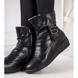 Bottines compensées noires à boucle Slater le noir 1