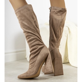 Bottes à talons marron de Teles brun 1